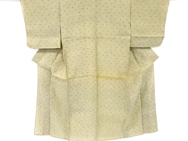 JAPANESE KIMONO / ANTIQUE KIMONO / OJIUYA CHIJIMI / ABSTRACT PATTERN